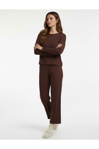 Koton Rahat Kalıp Bol Düz Paça Pijama Altı Bordo 6wlk40030mk Bordo