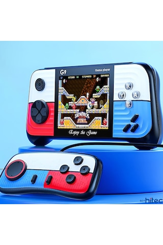 Schitec G9 Retro 3.0 İnç Tv Bağlanan 2.joystickli Oyun Konsolu Mavi 666 Klasik Oyunlar
