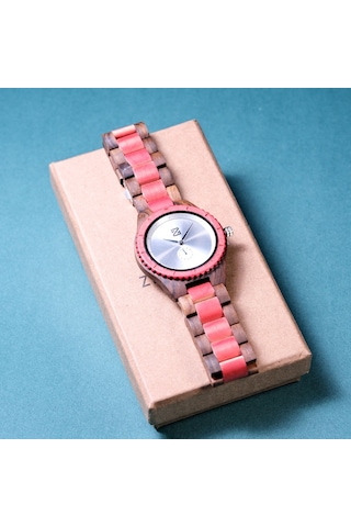 Zebrino Ww-au-2kbg Zbr-al-wh1 Kineto Wood Red Ahşap Erkek Kol Saati 45 Mm