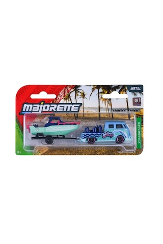 Majorette Volkswagen T1 Ve Tekne Trailer Model Araba