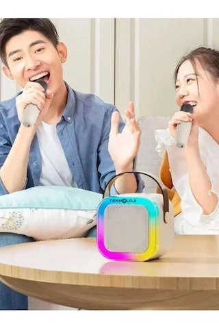 2 Mikarfonlu Kareoke Set Cep Boyu