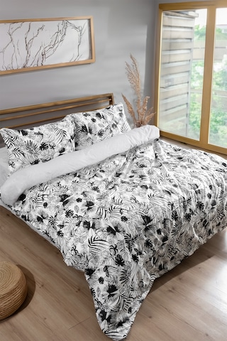 Leaf Desen Çift Kişilik Nevresim Takımı Pamuklu Nevresim Baskılı