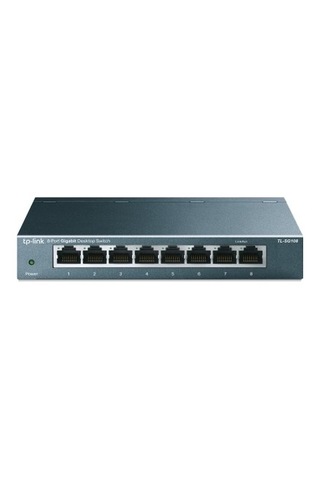 8 Port 10-100-1000 Mbps Switch, Çelik Gövde İle Dayanıklı Tasarım