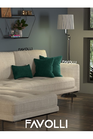 Br Favolli Kadife Dokulu Deniz Yeşili Kırlent Kılıfı Dream Serisi Punch Için Uygun Gizli Fermuar Deniz Yeşili