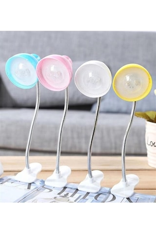 Mobgift Mini Kıskaçlı/mandallı Spiralli Retro Öğrenci Çalışma Masa Lambası Asrti