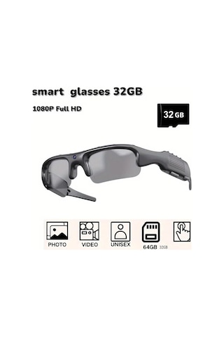 Honeybeeshop Siyah Hd Akıllı Gözlük 32gb Dahili Kamera Video Kayıt Outdoor Spor Bisiklet Gözlüğü