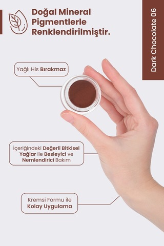Bade Natural Krem Göz Farı 06 Dark Chocolate