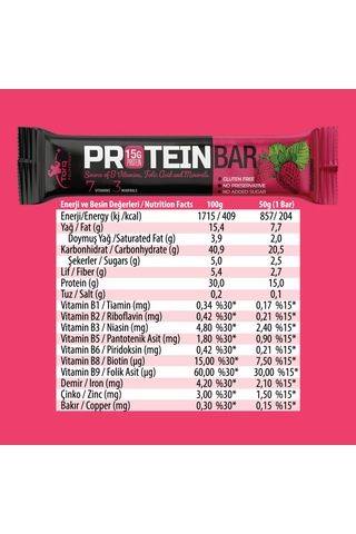Torq Nutrition Protein Bar Çilekli (12 adet)