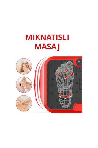 T-219 Yüksek Titreşimli Egzersiz Ve Kondisyon Aleti / Yüksek Hız / Basen Karın Kol Bacak Siyah - Kırmızı