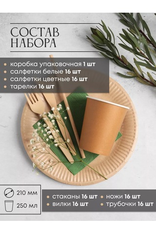 Laraproff Parti İçin 16 Kişilik Tek Kullanımlık Sofra Takımı 224971225 100 adet