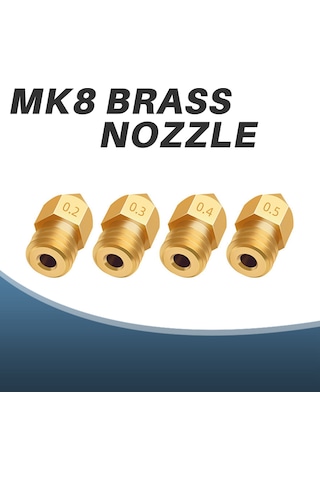 Leasetake 37 Adet 3d Yazıcı Nozulu Mk8 Nozulu 0.2, 0.3, 0.4, 0.5, 0.6, 0.8, 1.0mm Creality Cr-10 Ender 3 5 İçin Ekstruder Baskı Kafası