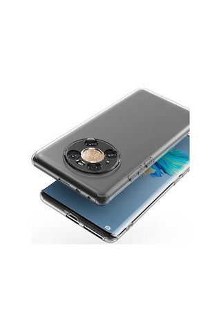 Huawei Mate 40 Pro İle Uyumlu Kılıf Şeffaf Kamera Korumalı Esnek Silikon Telefon Kılıfı Kapak