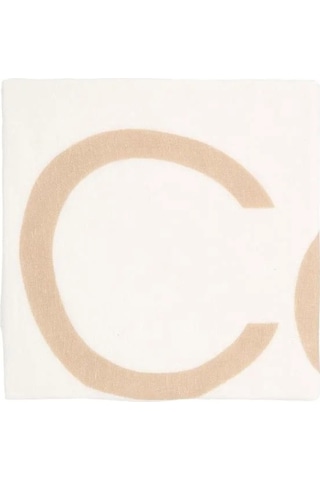 Bold Logo Cotton Hemp Scarf Os