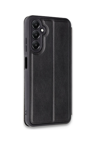 Samsung Galaxy Uyumlu- A15 4g Kılıf Flip Cover - Siyah Düz Renkli