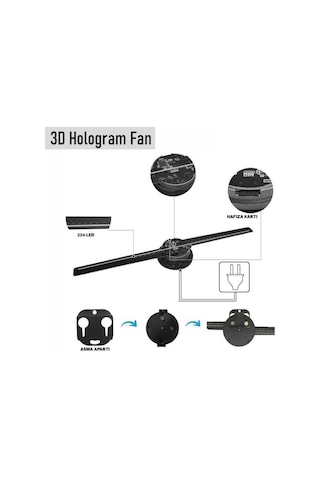 3d Hologram Led Fan 42cm