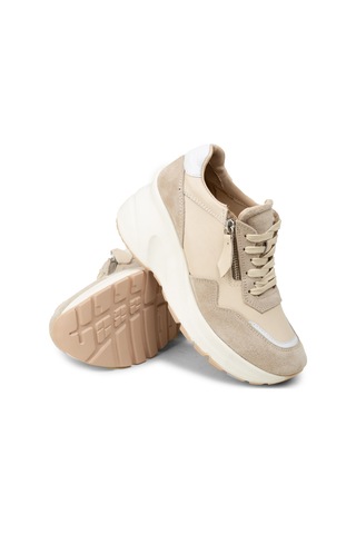 Deery Kadın Hakiki Süet Bej Dolgu Topuk Sneaker - M9147zbejc01