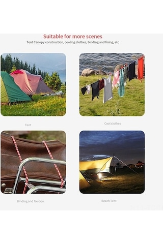 Bloomnest Seti Seçeneği Renk Parlayan Mavi Kalınlık, İpi Gece Çadır 8'li 6 4mm - İl Mavi Mavi