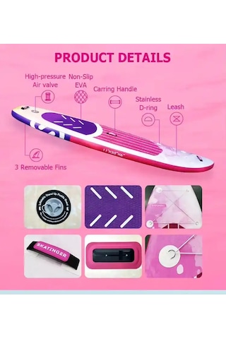 Rapunzel Sup Paddle Board 335x84x15 Cm Ultra Dengeli Full Set