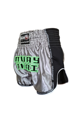 Dragondo Mt3022 Muay Thai Şortu Nakışlı Muaythai Şort Antrasit