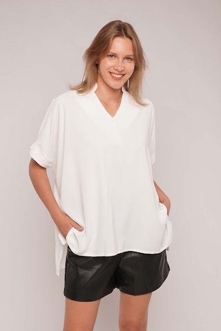 Gabria Hakim Yaka Bluz Ekru