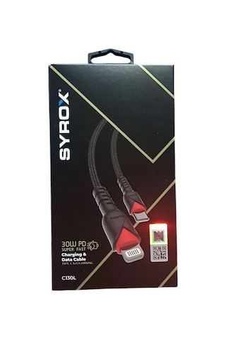 C130l Type-c To Lightning Pd30w Data Ve Şarj Kablosu Bir Ucu Type-c Bir Ucu Lightning Kablo 1 Adet