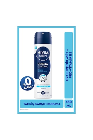 Men Erkek Sprey Deodorant Derma Control Defend 150ml,hyaluron,pro Vitamin B5,72 Saat perspirant