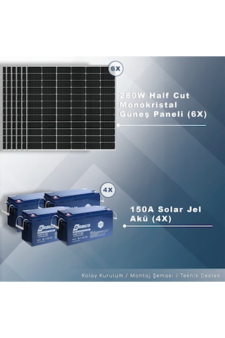 Matech 8 KW Solar Paket Sistem 8000W/gün