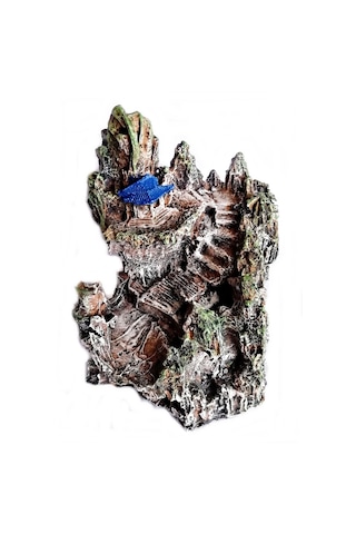 Şatolu Kaya Akvaryum Dekoru 22 Cm - Renk Lacivert