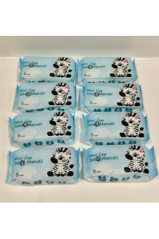 64'lü Mini Cep Islak Mendil Seti + 100 Adet Sihirli Tablet Sabun - Hijyen Paketi Mavi