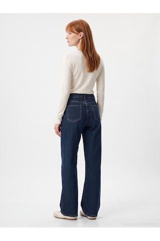 Dilvin 72369 %100 Pamuk Wide Leg Jean-lacivert