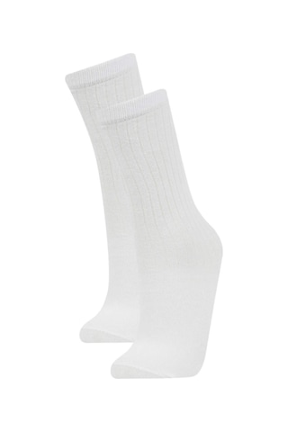 Defacto Kız Çocuk 2'li Pamuklu Uzun Çorap C2921A8NSWT1