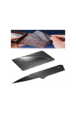 Kart Çakı Kart Bıçak Cüzdan Çakı Siyah