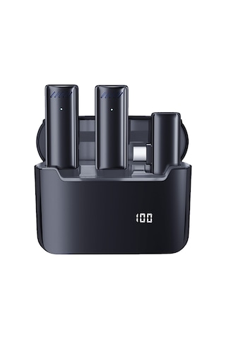 Ruicoo S11 İkili Kablosuz Kolluk Mikrofonu - Dışarıdaki Çekimler İçin Gürültü Azaltıcı, Plug & Play, Type-c Ve App Adaptörü, 20m Alım Mesafesi