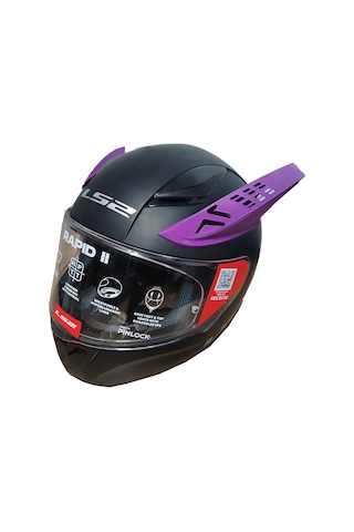 Motospartan Kask Boynuzu Mor Yarışçı Tipi