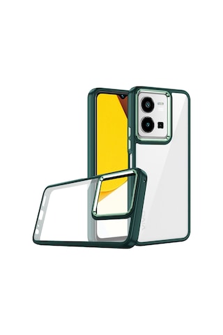 Vivo Y35 Kılıf Zore Flora Kapak Yeşil