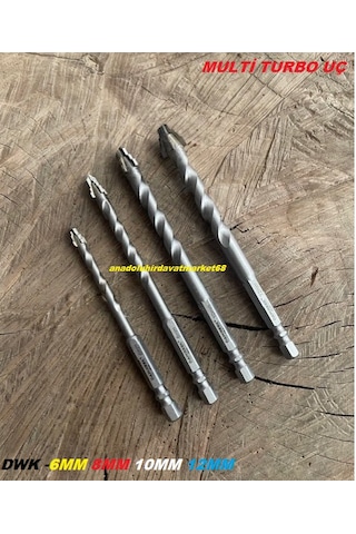 Dwk Pro Kademeli Uç Metal Delme Ucu Ahşap Sac Mermer Delme Ucu 6-8-10-12mm