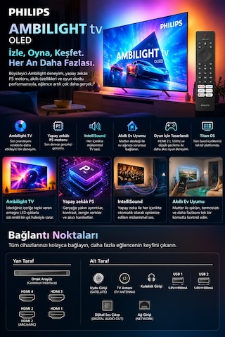 Philips Ambilight TV 55OLED761/12 55" 4K UHD OLED Smart TV Dolby Vision