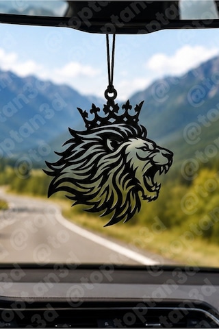 Aslan Ayna Süsü, Araba Süsü, Taçlı Aslan Dikiz Aynası Süsü - Eşe, Dosta, Sevgiliye Araba Hediyesi