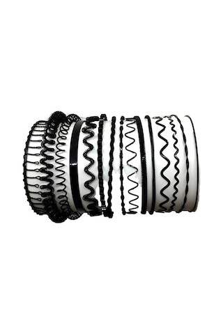 Tezzgelsin Unisex Siyah Kaliteli Metal 15'li Günlük Kullanım Ve Sporcu Saç Tacı Çok  Renkli