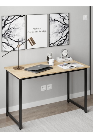 Narin Çalışma Masası Ofis Masası Bilgisayar Masası 120x60cm- Meşe Meşe