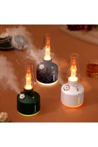 Çeşithane Vintage Lamba Aroma Difüzör Ultrasonik Hava Nemlendirici Led Işıklı