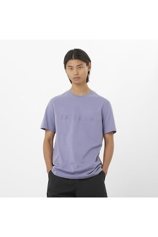 Salomon Bıg Logo Tee M Blue Granıte// Erk T-shırt Lc2526800 Mor