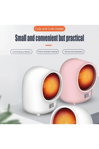 Trendooze 220v Mini Fan Isıtıcı, Hızlı Masaüstü Sıcaklık Arttırıcı