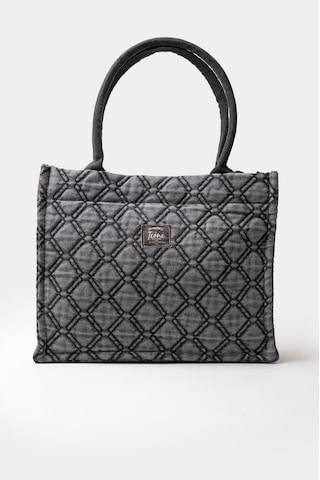 İcone Bag Kapitone Desenli Denim Kadın Çanta, Kot Kadın Çanta, El, Kol Ve Omuz Kadın Çantası Yıkamalı Kot Antrasit