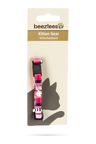 Hnrlıshp Beeztees Yavru Kedi Boyun Tasması, Zilli, Pembe, 16-32cm