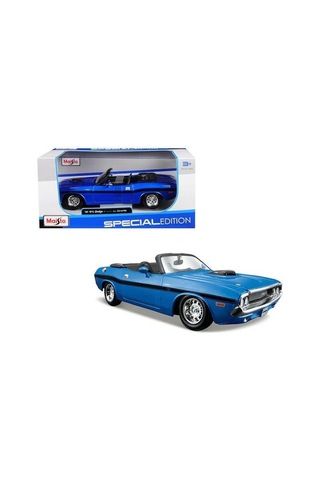 Maisto 1970 Dodge Challenger R/t Convertible Mavi 1 24 Model Arab