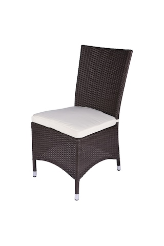 Haba Haba Bahçe Gredi Kolsuz Sentetik Rattan Koltuk 65*59*92.5 Cm Kahverengi