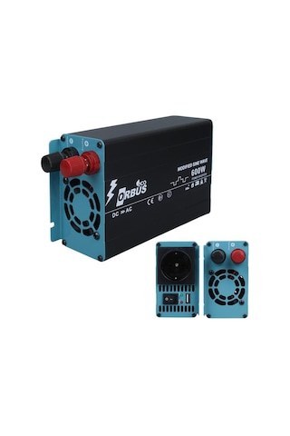 Orbus Orb600m Dc 12v - 220v Ac 600w/1200w Modified Sinus Sine Wave Inverter