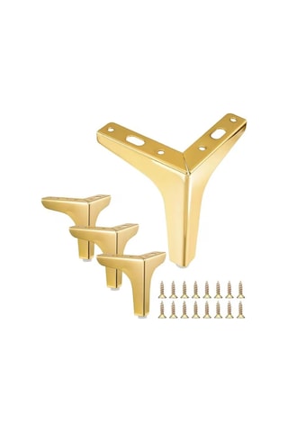 15 Cm Modern Model Gold Metal Mobilya, Dolap, Koltuk, Tv Ünitesi Ayakları 4 Adet -robot Süpürge Gold 15 Cm.