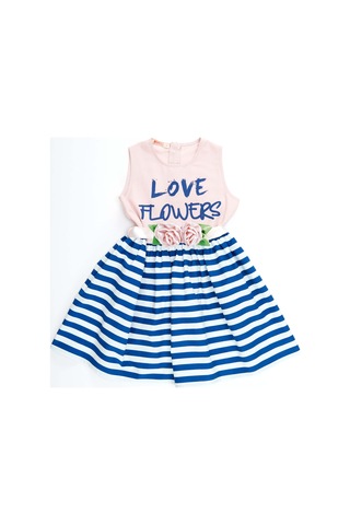 Denokids Mshb&g Çiçekli Kız Çocuk Abiye Elbise Pembe